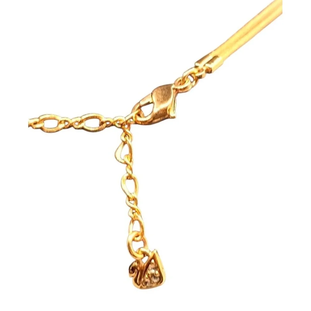 Swarovski Ilori Rose Gold Brown Pink Square‎ Crystal Pendant 18" Cord Necklace - Picture 11 of 13
